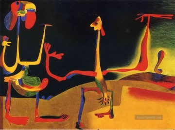 Mann und Frau vor einem Haufen Exkrement Joan Miró Ölgemälde